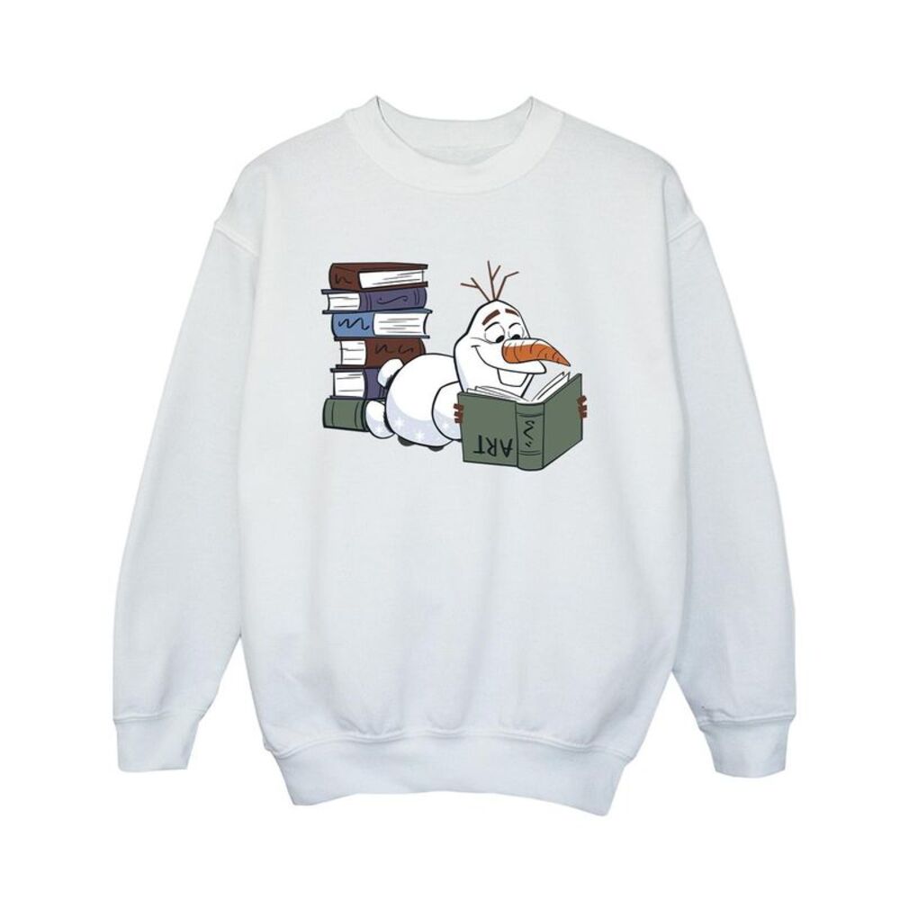 Frozen II Boys Olaf Reading Sweatshirt / White